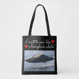 Humpback Whale Soaring Thru the Air! Tote Bag