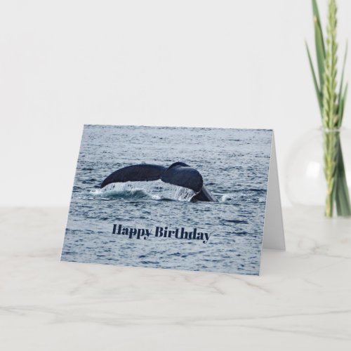 Humpback Whale Tail Alaska Photo Birthday Card