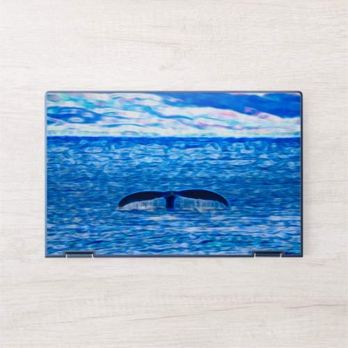 Humpback Whale Tail Deep Blue Sea HP Laptop Skin