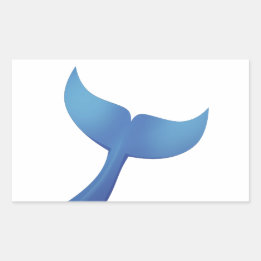 Humpback Whale Tail V2 Rectangular Sticker
