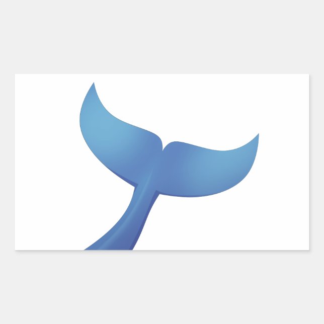 Humpback Whale Tail V2 Rectangular Sticker (Front)