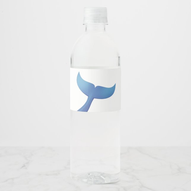 Humpback Whale Tail V2 Water Bottle Label (Front)