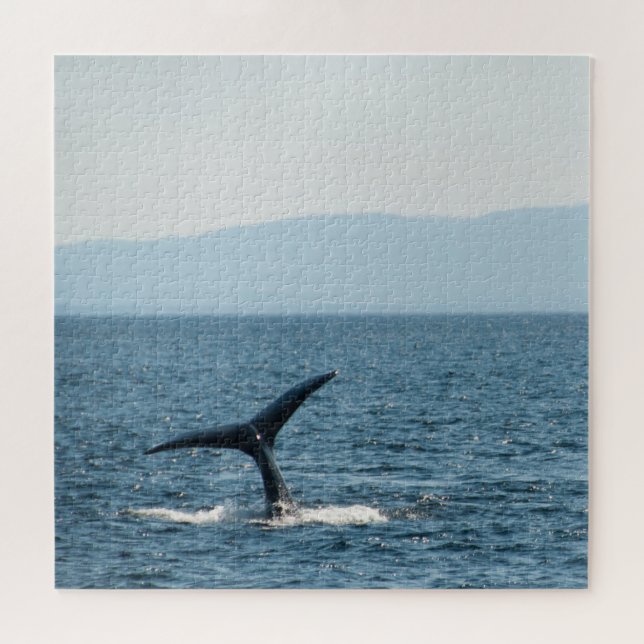 Humpback Whale Tale Scenic Alaska Jigsaw Puzzle (Horizontal)