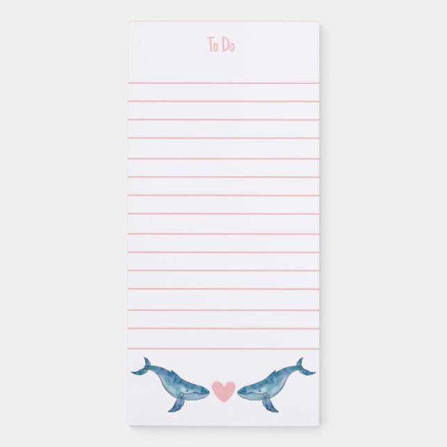 Humpback Whale To Do List Notepad (Front)