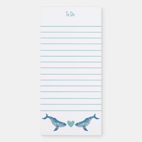 Humpback Whale To Do List Notepad