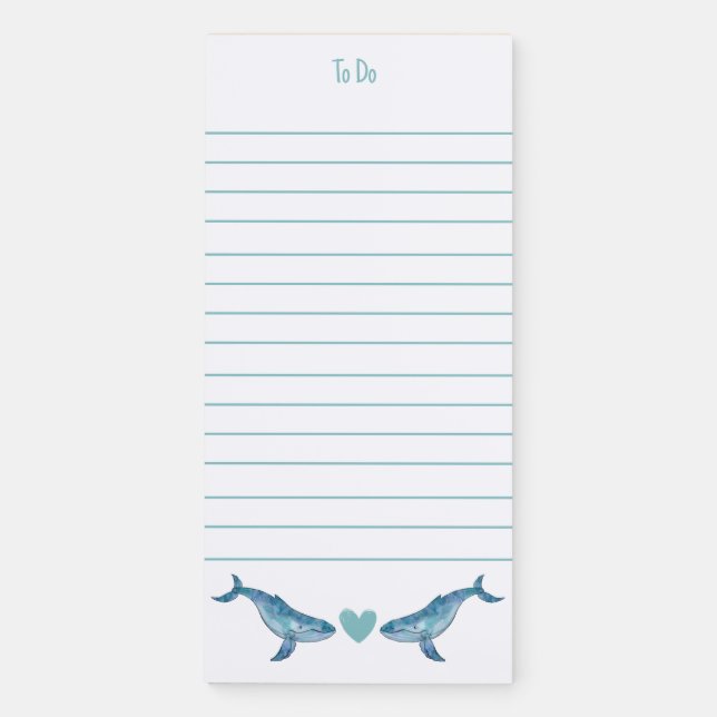 Humpback Whale To Do List Notepad (Front)