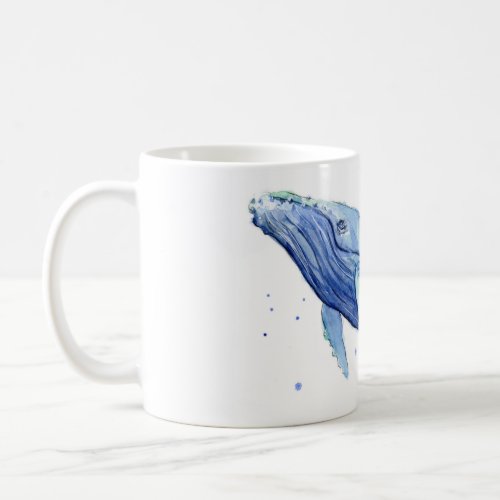 Humpback Whale Watercolor Painting Ceramic Mug