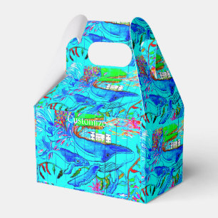 humpback whales candy tin favor boxes