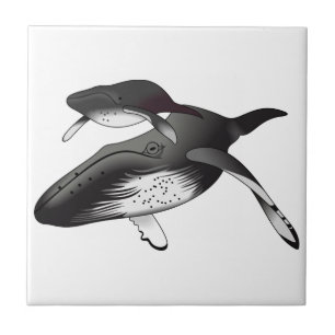 Humpback Whales Ceramic Tile