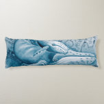 Humpbacks Blue Vintage Map Body Pillow<br><div class="desc">whales art</div>