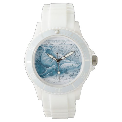 Humpbacks Blue Vintage Map Watch