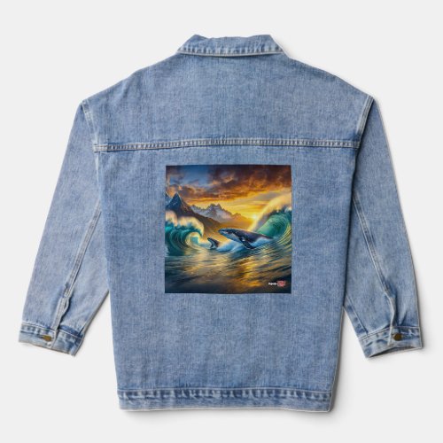 Humpbacks In Shang_Gra_La Design By Rich AMeN Gill Denim Jacket