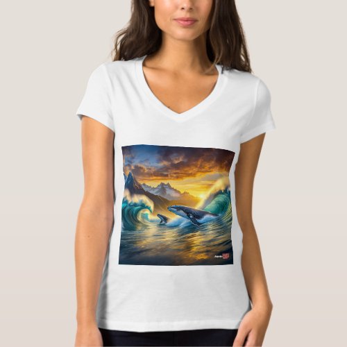 Humpbacks In Shang_Gra_La Design By Rich AMeN Gill T_Shirt