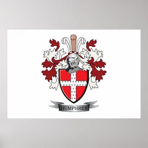 Humphrey Family Crest Coat of Arms Poster