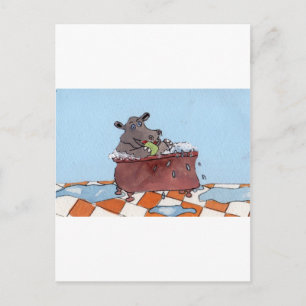 Humphrey Hippo's Bath by Sue Ellis.jpg Postcard