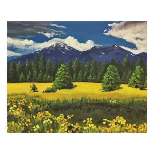 Humphreys Peak Flagstaff AZ Faux Canvas Print