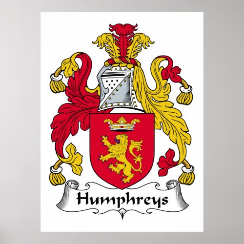 Humphreys Family Crest Poster