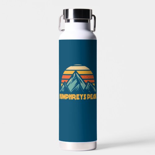 Humphreys Peak Arizona Retro Turquoise Water Bottle