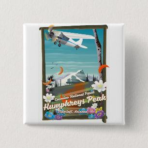Humphreys Peak,Humphreys Peak,Flagstaff,Arizona Pinback Button