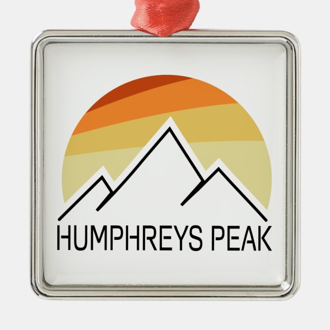 Humphreys Peak Retro Metal Ornament (Front)