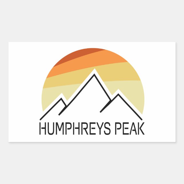 Humphreys Peak Retro Rectangular Sticker (Front)