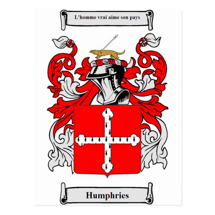 Humphries Coat of Arms Post Cards