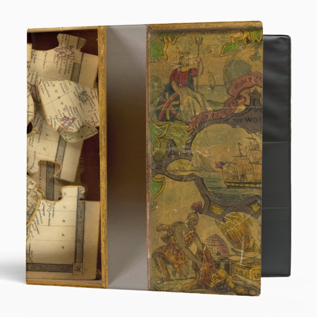 Humphries dissected world map 3 ring binder (Front/Inside)