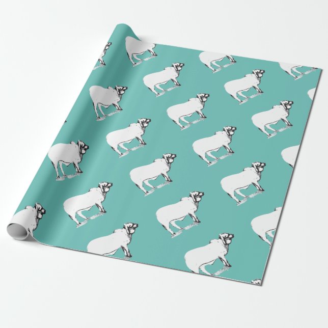 Humpie Brahman Gift Wrap (Unrolled)