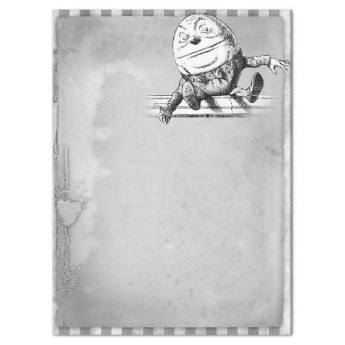 Humpty Dumpty Alice in Wonderland Decoupage Tissue Paper