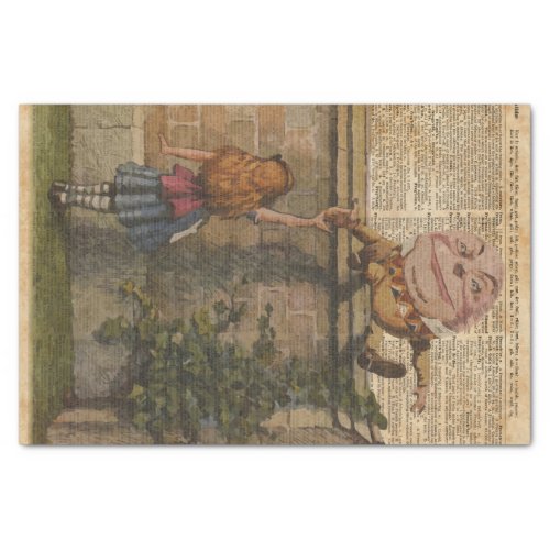 Humpty Dumpty  Alice Vintage Book Illustration Tissue Paper