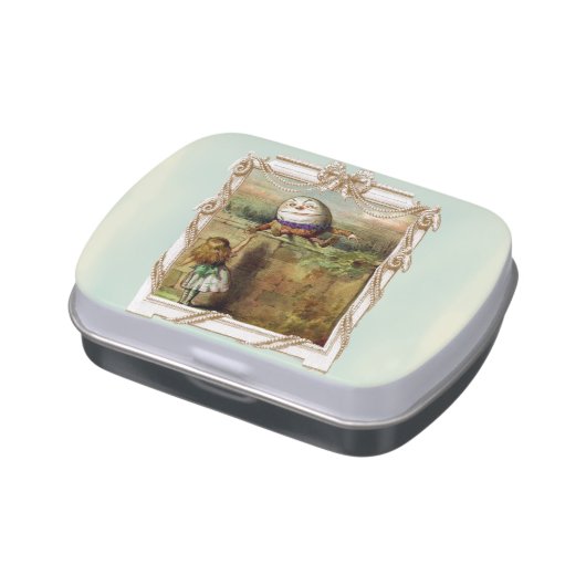 Humpty Dumpty and Alice Candy Tin (Side)