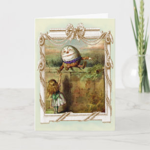 Humpty Dumpty and Alice Happy Birthday Card