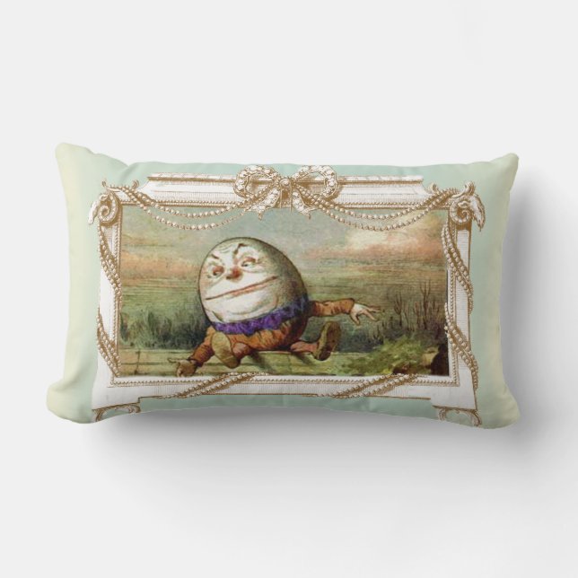 Humpty Dumpty and Alice Lumbar Pillow (Front)