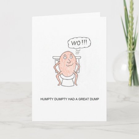Humpty Dumpty Cartoon Birthday Card