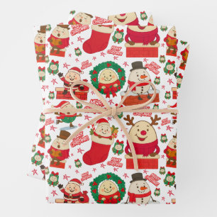 Humpty Dumpty Christmas Cute Wrapping Paper Sheets