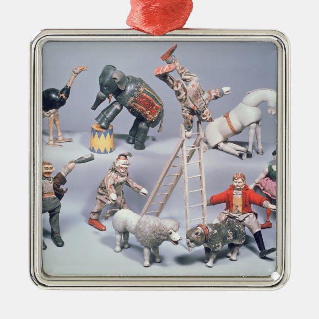 Humpty Dumpty Circus acrobats and menagerie Metal Ornament (Front)