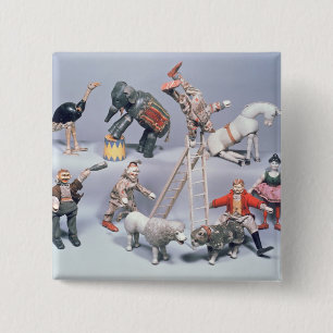 Humpty Dumpty Circus acrobats and menagerie Pinback Button
