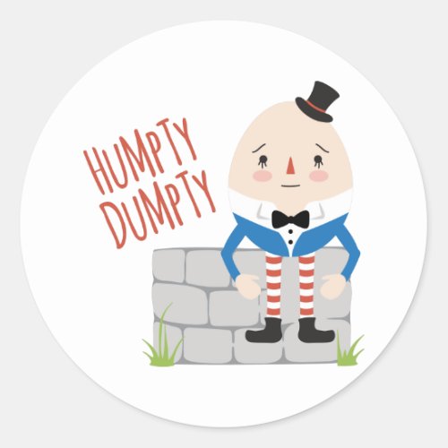 Humpty Dumpty Classic Round Sticker