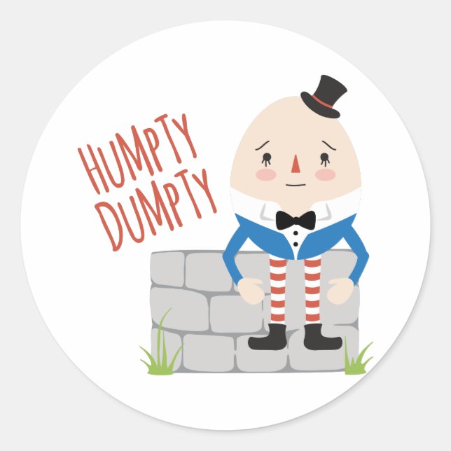 Humpty Dumpty Classic Round Sticker (Front)
