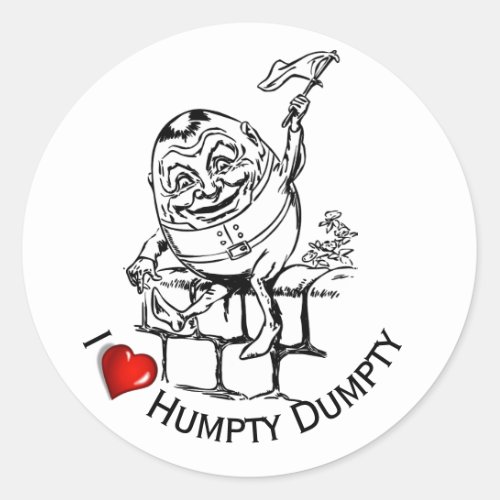 Humpty Dumpty Classic Round Sticker