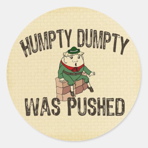 Humpty Dumpty Classic Round Sticker