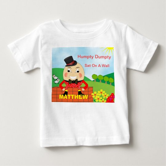 Humpty Dumpty Cute Personalized Baby T-Shirt | Zazzle.com