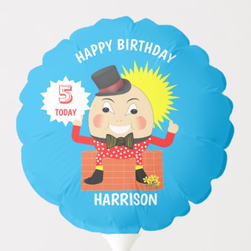 Humpty Dumpty Cute Personalized Birthday Balloon