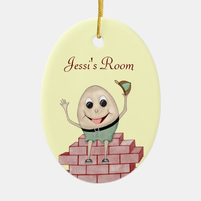 Humpty Dumpty (Door Hanger) Ceramic Ornament (Front)