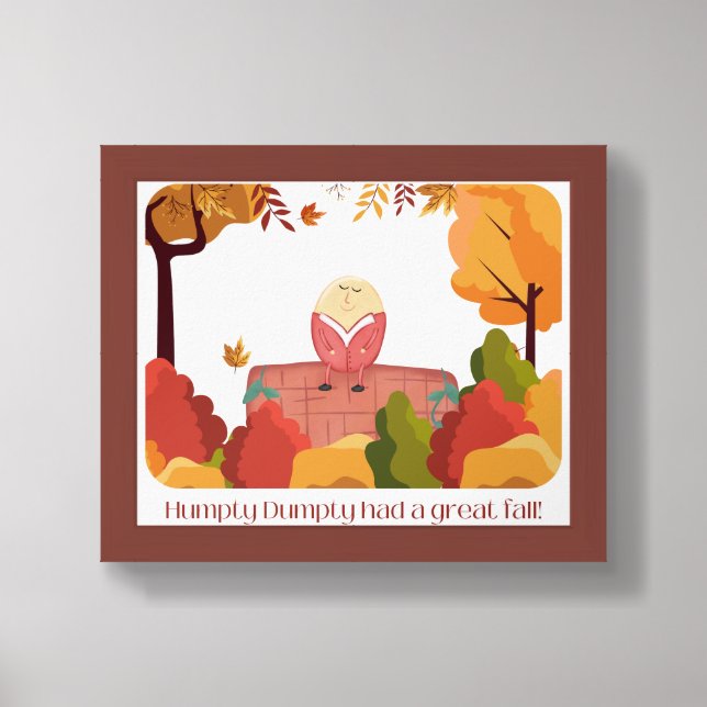 Humpty Dumpty Fall Poster (Framed Front)