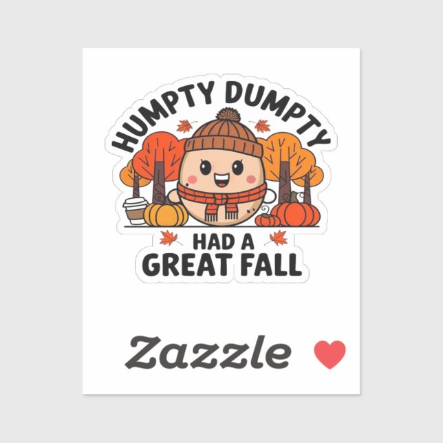 Humpty Dumpty, Funny Thanksgiving Sticker (Sheet)