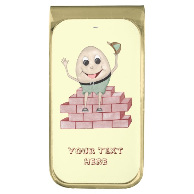 Humpty Dumpty Gold Finish Money Clip (Front Vertical)