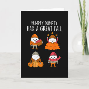 Humpty Dumpty Had A Great Fall Autumn Leaves Thank Card