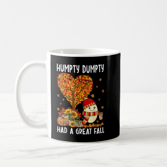 Humpty Dumpty Had A Great Fall Thanksgiving Autumn Coffee Mug (Left)