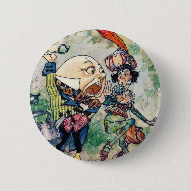 Humpty Dumpty in Wonderland Pinback Button (Front)